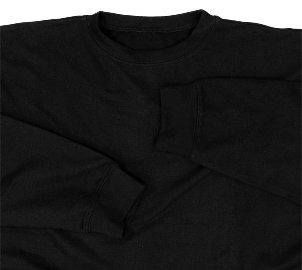 ADAMO Übergrößen Herren Sweatshirt Pullover schwarz 2XL bis 12XL 100% Baumwolle "Athen"