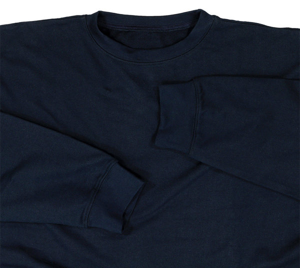 ADAMO Übergrößen Herren Sweatshirt Pullover blau 2XL bis 12XL 100% Baumwolle "Athen"