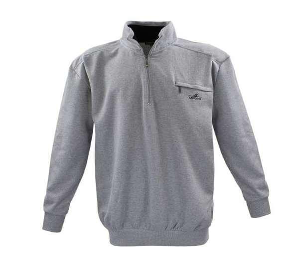 LAVECCHIA Übergrößen Herren Sweatshirt mit Zipper Pullover grau 3XL bis 8XL LV-2100