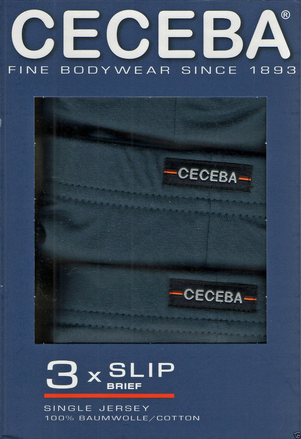 Ceceba 6er Pack Herren Slip 100% Baumwolle in 3 Farben 9 10 12 14 16 18 WoW
