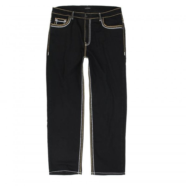 Lavecchia Übergrößen Herren Jeans schwarz Hose Stretch Comfort Fit W42 bis W60 Länge 30 LV-503