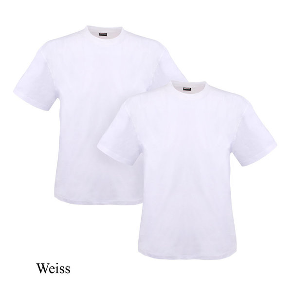 ADAMO T-Shirt Doppelpack 2XL bis 12XL Übergröße Baumwolle Rundhals in 11 Farben