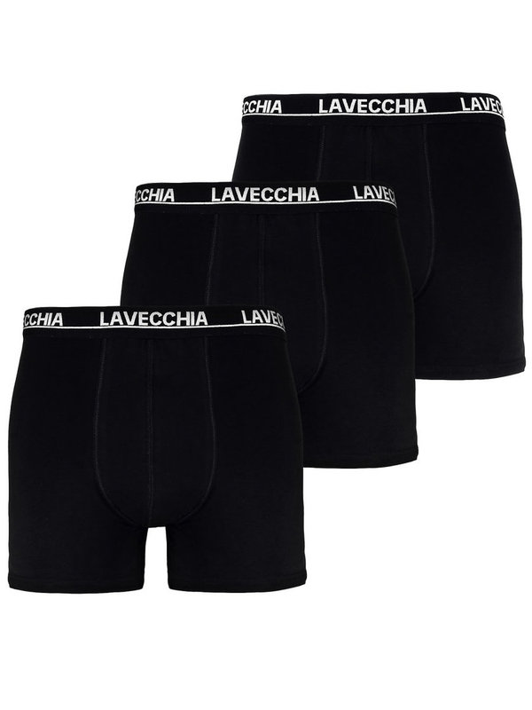 Lavecchia Herren Boxershort`s 3er Pack Übergröße bis 8XL schwarz Unterwäsche