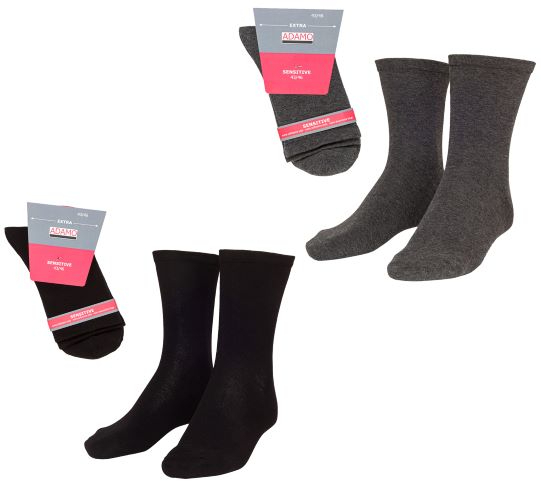 ADAMO Socke Sensitive ohne Naht 4er Pack handgekettelt 39/42-43/46 47/50-51/54